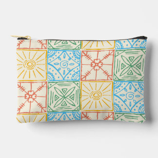 Colourful Amalfi style tile seamless pattern Accessory Pouch
