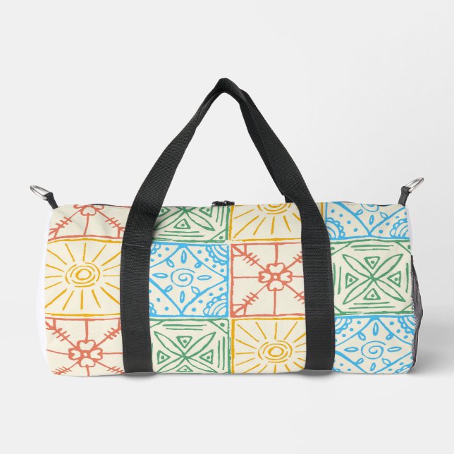 Colourful Amalfi style tile seamless pattern Duffle Bag (Front)