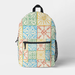 Colourful Amalfi style tile seamless pattern Printed Backpack