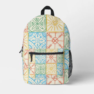Colourful Amalfi style tile seamless pattern Printed Backpack