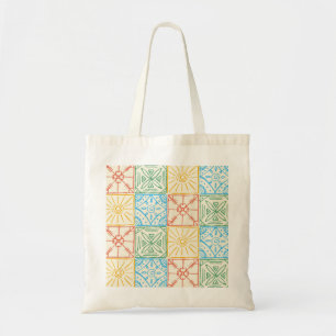 Colourful Amalfi style tile seamless pattern Tote Bag