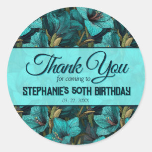 Colourful Amaryllis 21St Birthday Party Classic Round Sticker