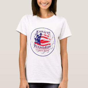 Colourful American Flag Colours Hillary for USA Pr T-Shirt