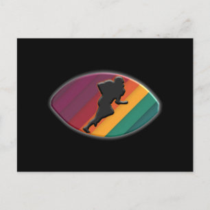 Colourful American football design Postcard