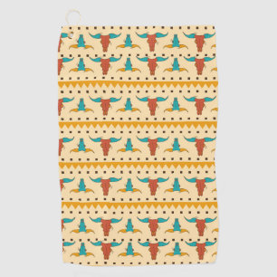 Colourful American Southwest themed pattern Golf Towel