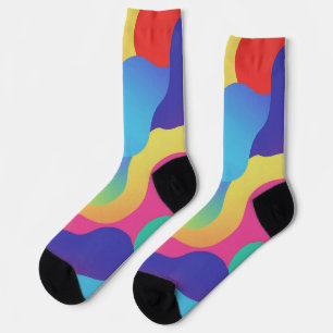 Colourful Amorphous Shapes Socks
