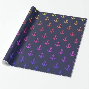 Colourful Anchors Wrapping Paper