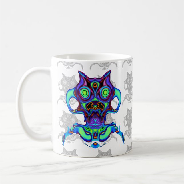 Colourful ancient space idol v1 coffee mug (Left)