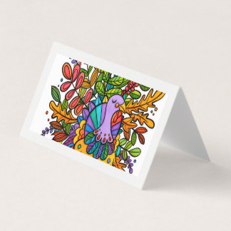 Colourful and amazing funny turkey styled business card