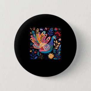 Colourful And Artistic Illustration Of A Pea Surro 6 Cm Round Badge