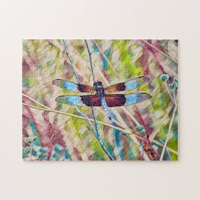 Colourful and Artsy Dragonfly Puzzle (Horizontal)