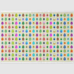 Colourful and beautiful Easter egg pattern Tissue Paper