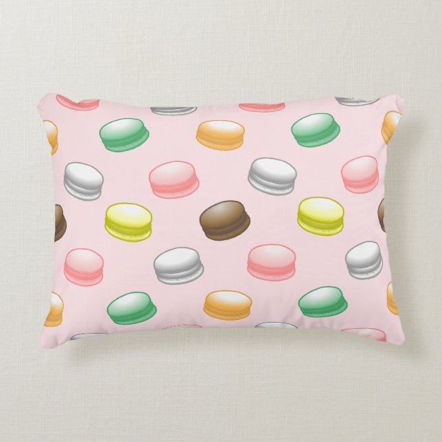 Colourful and Beautiful Macarons Decorative Cushion (Front)