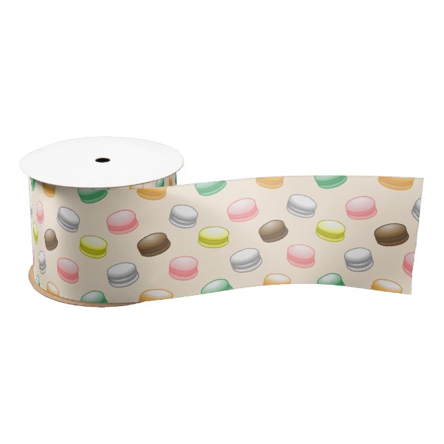 Colourful and Beautiful Macarons Satin Ribbon (Spool)
