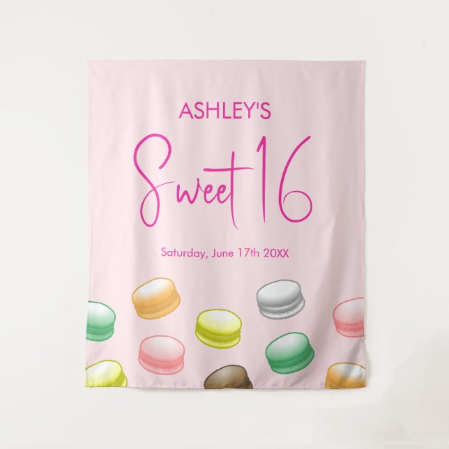 Colourful and Beautiful Macarons Tapestry (Front)