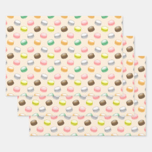 Colourful and Beautiful Macarons Wrapping Paper Sheet