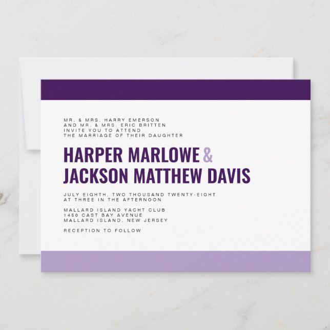 Colourful and Bold Wedding Invitation (Front)