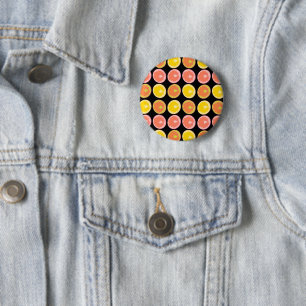 Colourful and Bright GrapeFruit Slices  6 Cm Round Badge