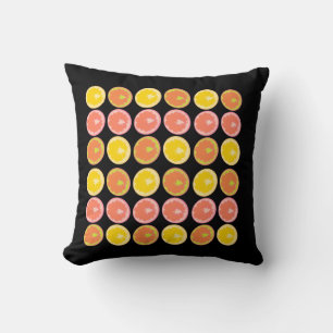 Colourful and Bright GrapeFruit Slices  Cushion