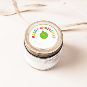 Colourful and Bright Merry Christmas Gift Classic Round Sticker