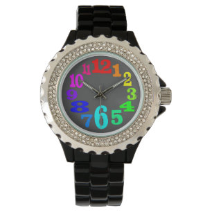 colourful and crazy numbers watch