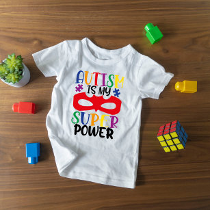 Colourful and Cute Autism is my Super Power T-Shirt