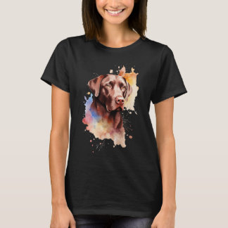 Colourful and Cute Chocolate Labrador Retriever T-Shirt