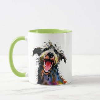Colourful and cute Deerhound Art  Mug