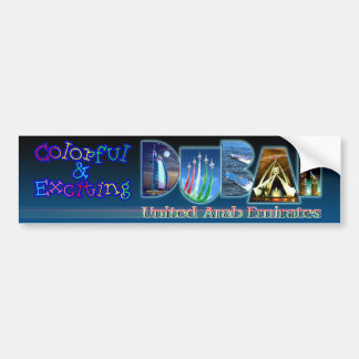 Colourful and Exciting Dubai Bumper Sticker