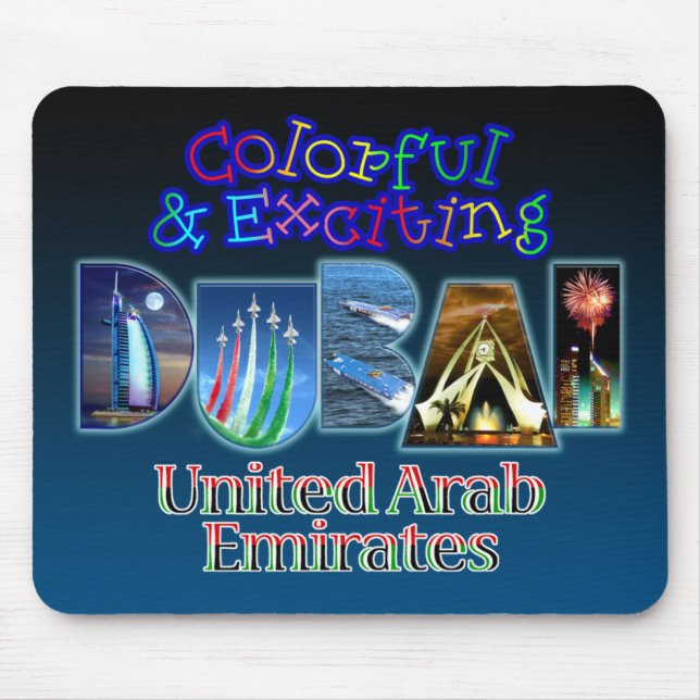 Colourful and Exciting Dubai Mouse Mat (Front)