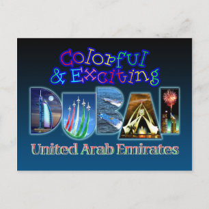 Colourful and Exciting Dubai Postcard
