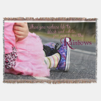 Colourful and Fashionable Little Girl Throw Blanket