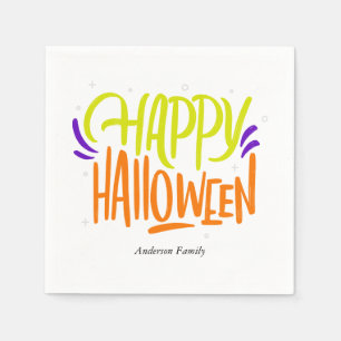 Colourful and Fun "Happy Halloween" Napkin