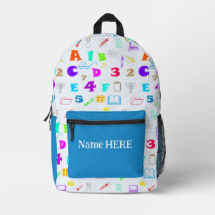 Colourful and Fun Kids School Supplies & Tech, Nam Printed Backpack