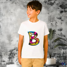 Colourful and Fun Monogram B Tribal and Doodle