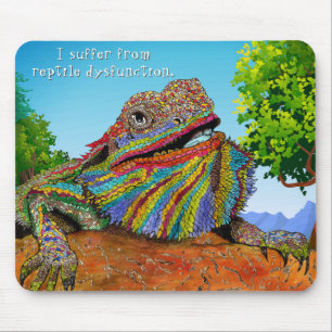 Colourful and Funny Bearded Dragon Mouse Pad