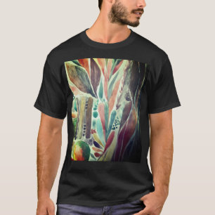 Colourful and Greenery Watercolor Tropical T-Shirt