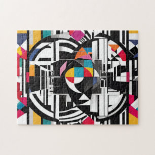 Colourful and Modern Spectacle of Abstraction Jigsaw Puzzle