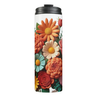 Colourful and relaxing flower paintiThermal Tumble Thermal Tumbler