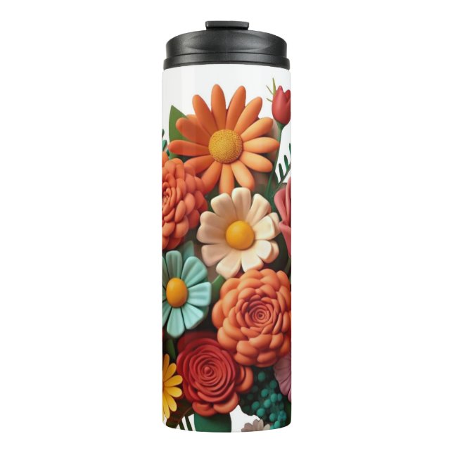 Colourful and relaxing flower paintiThermal Tumble Thermal Tumbler (Front)