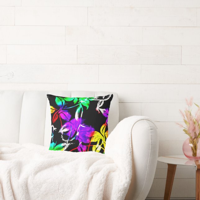 Colourful And Stylish Neon Patterns Art Cushion (Couch)