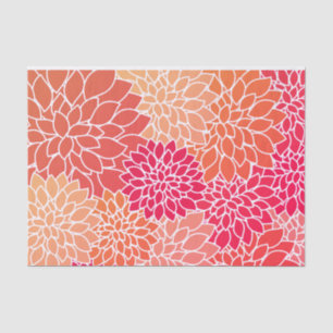 Colourful and Stylish Zinnia Flower  Tissue Paper