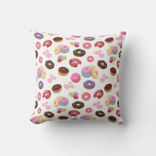 Colourful and Tasty Doughnuts and Hearts Cushion