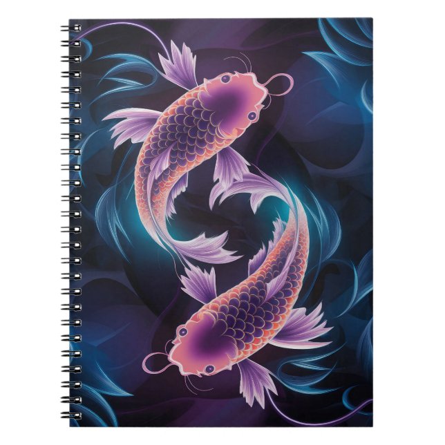 Colourful and Translucent Exotic Fish Aquarium Notebook (Front)