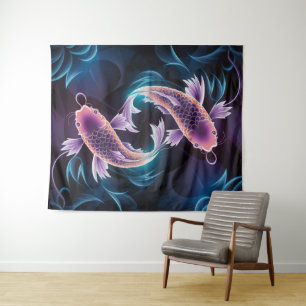 Colourful and Translucent Exotic Fish Aquarium Tapestry