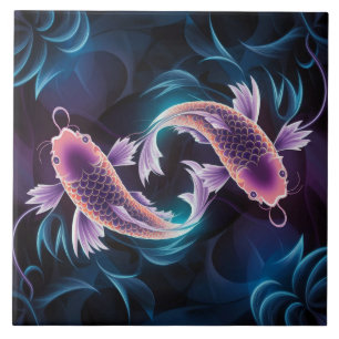 Colourful and Translucent Exotic Fish Aquarium Tile