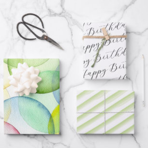 Colourful and Trendy Birthday Gift Wrap