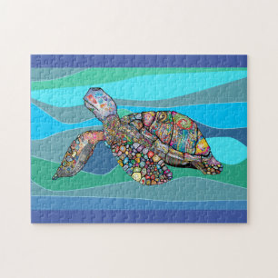 Colourful and Tropical Sea Turtle Jigsaw Puzzle
