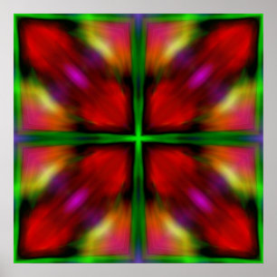 Colourful and unique abstract art poster