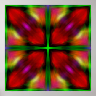 Colourful and unique abstract art poster